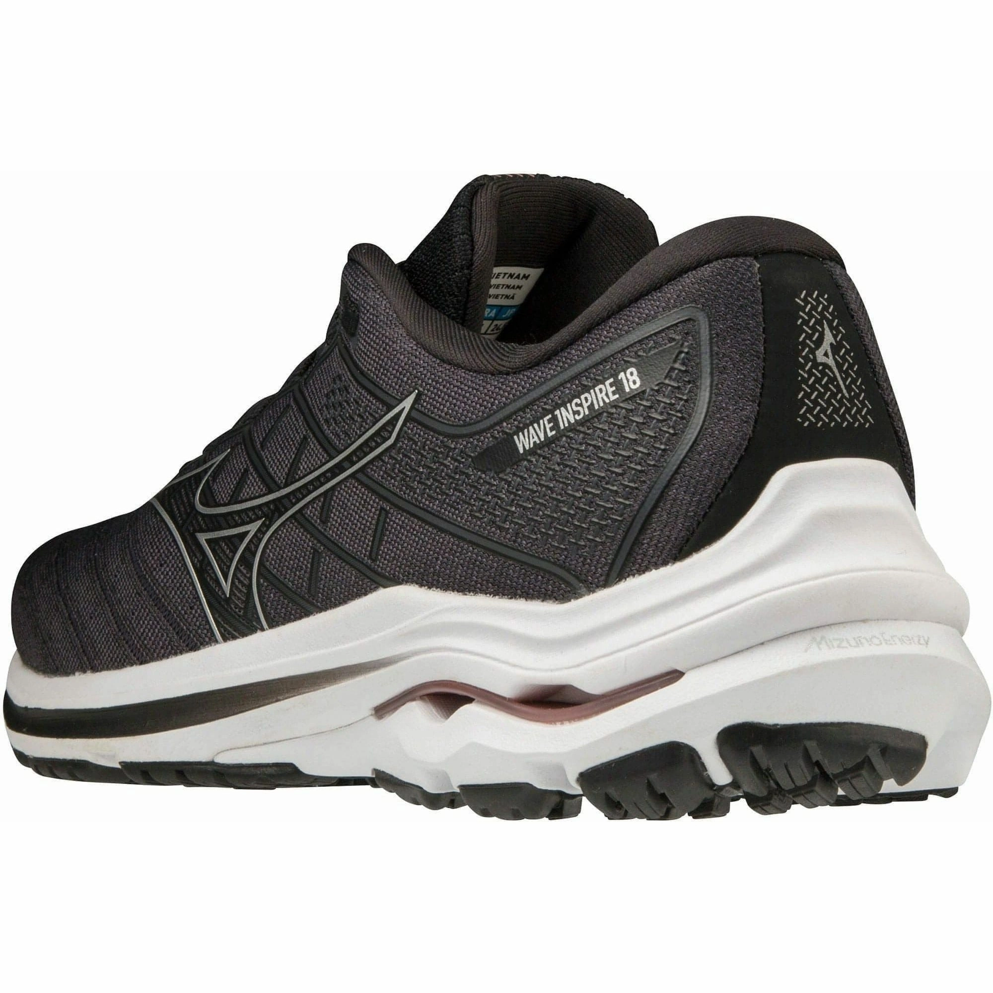 Mizuno Wave Inspire 18 WIDE FIT (D) Womens Running Shoes - Black Performance Sneakers