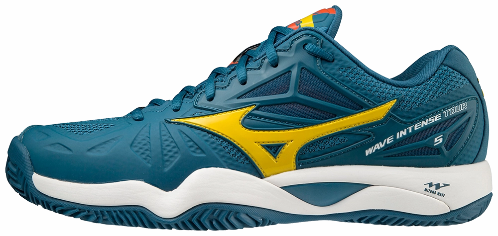 Mizuno Wave Intense Tour 5 CC Mens Padel Shoes (Petroleum Green)