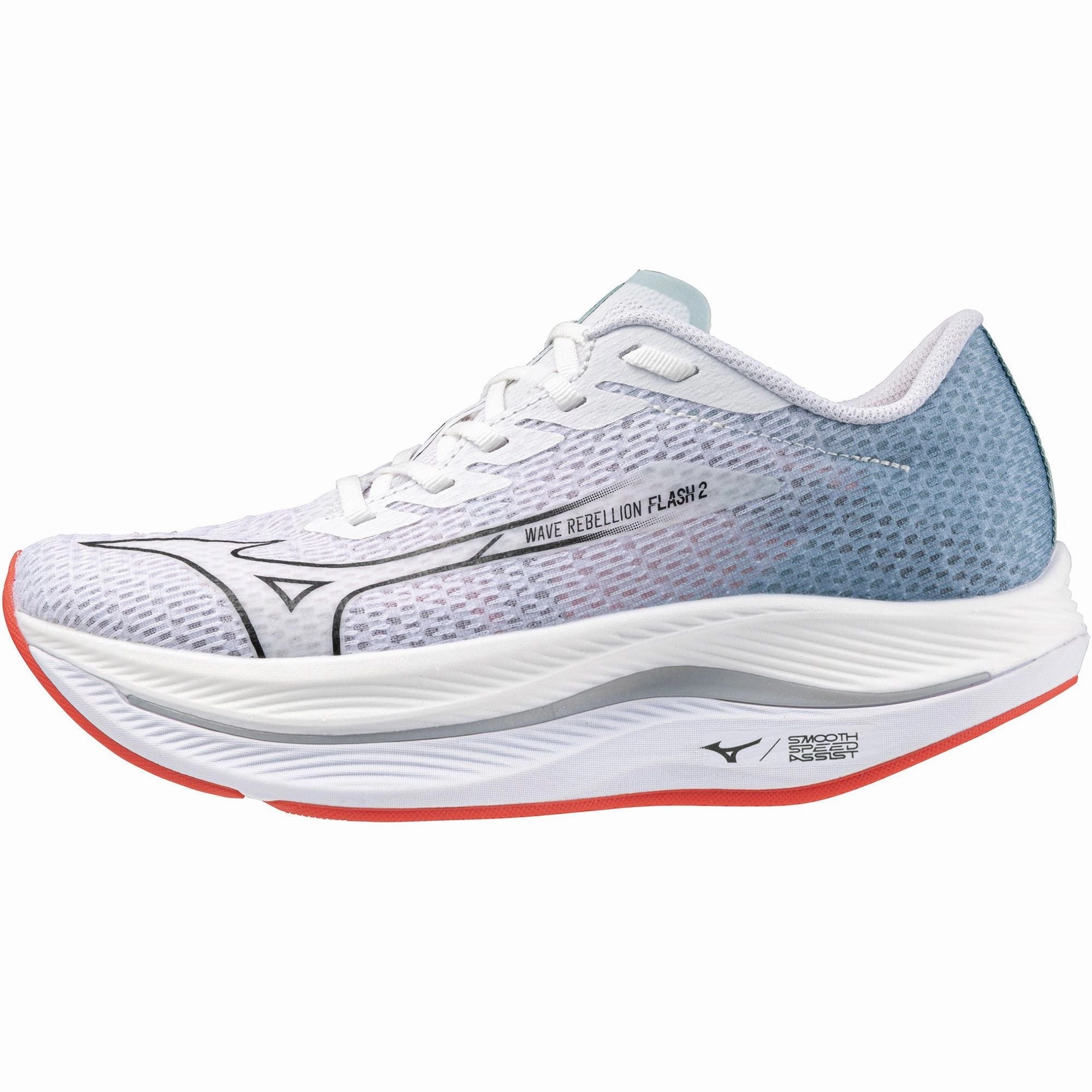 Mizuno Wave Rebellion Flash 2 Womens Running Shoes - White Mizuno performance sneakers for training