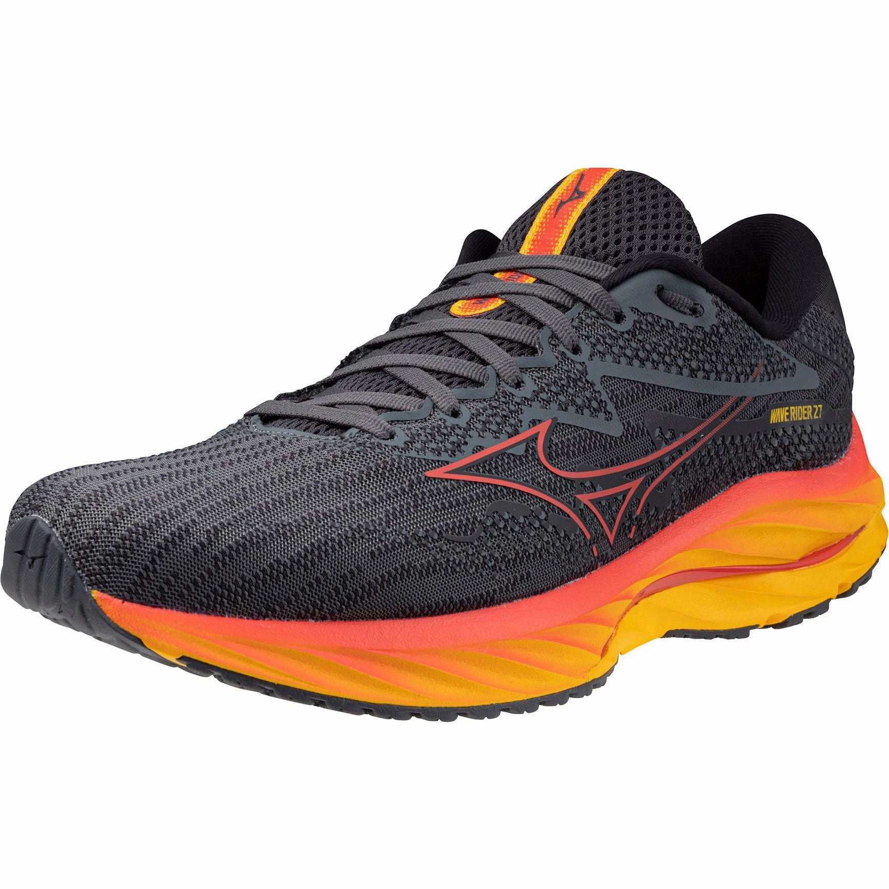 Mizuno Wave Rider 27 Mens Running Shoes - Grey Advanced Sport Runners