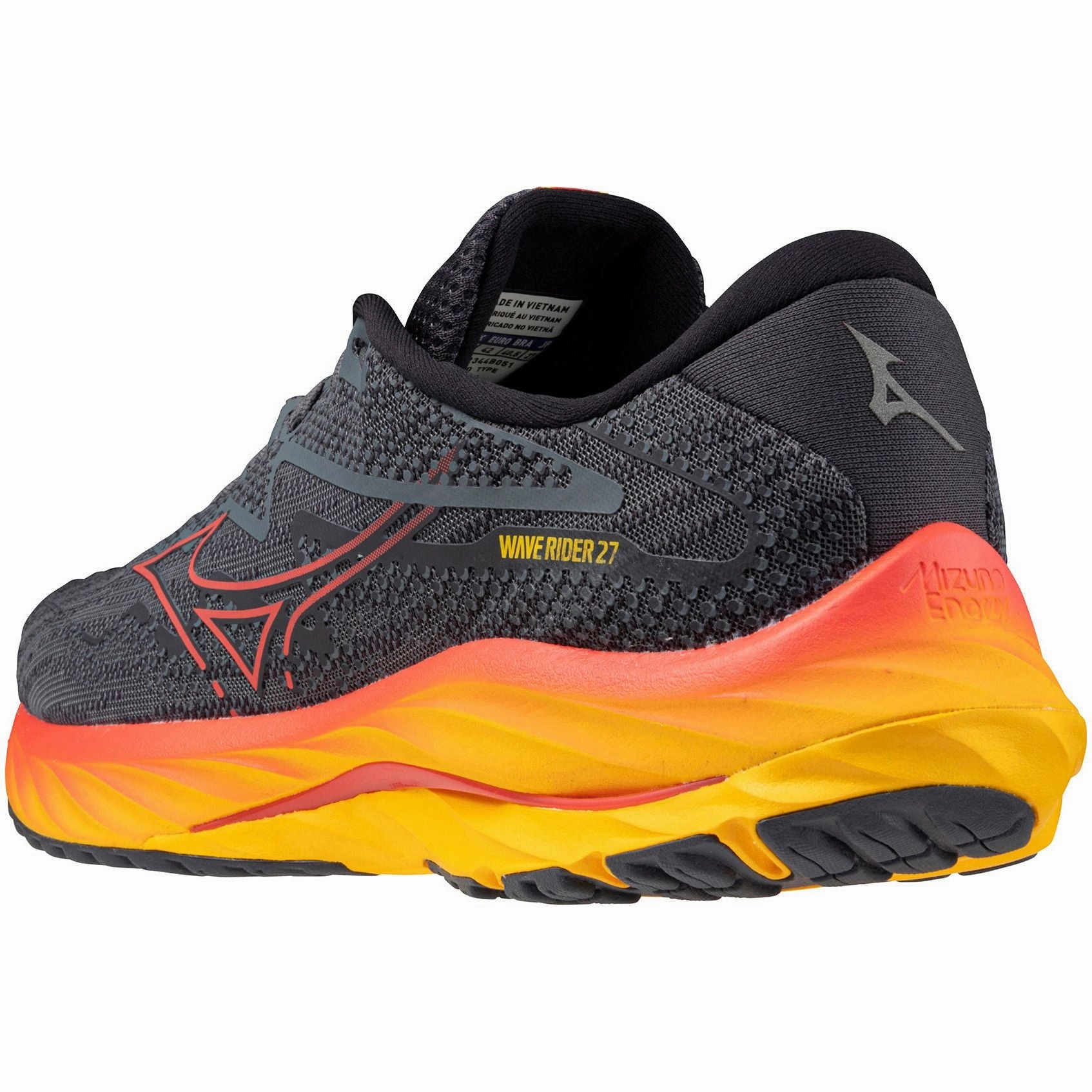 Mizuno Wave Rider 27 Mens Running Shoes - Grey Advanced Sport Runners