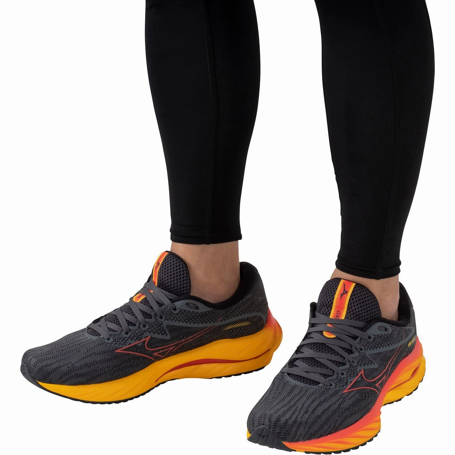 Mizuno Wave Rider 27 Mens Running Shoes - Grey Advanced Sport Runners
