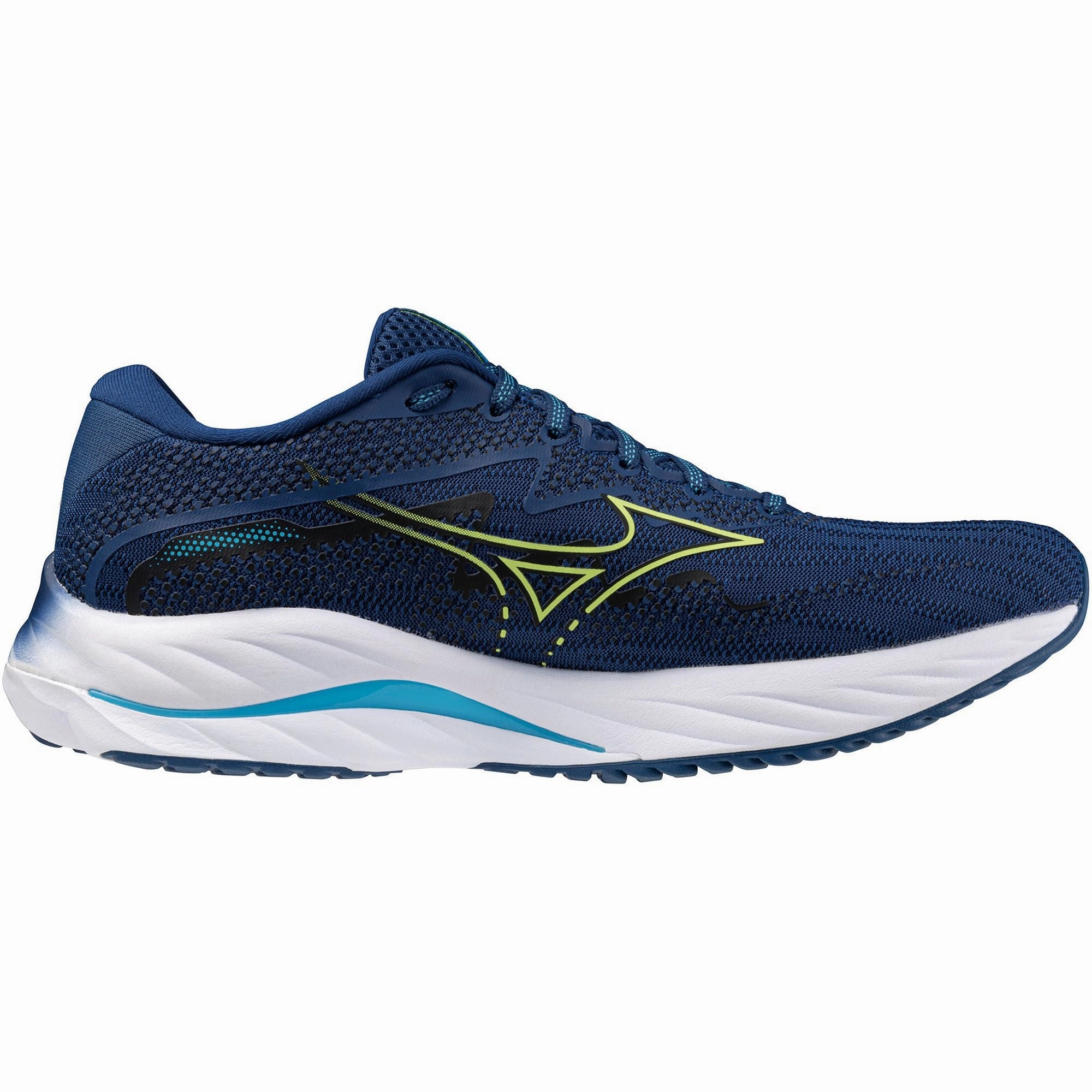 Mizuno Wave Rider 27 Mens Running Shoes - Navy Advanced Sport Runners