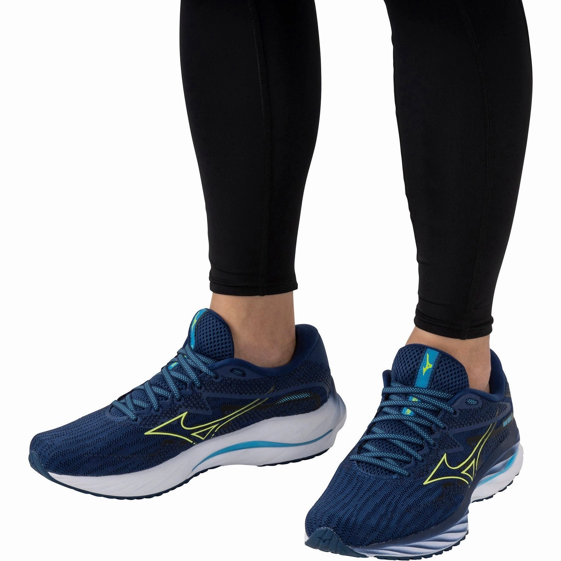 Mizuno Wave Rider 27 Mens Running Shoes - Navy Advanced Sport Runners
