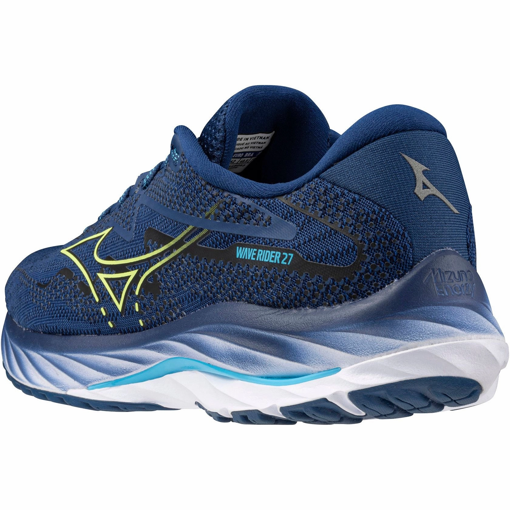 Mizuno Wave Rider 27 Mens Running Shoes - Navy Advanced Sport Runners