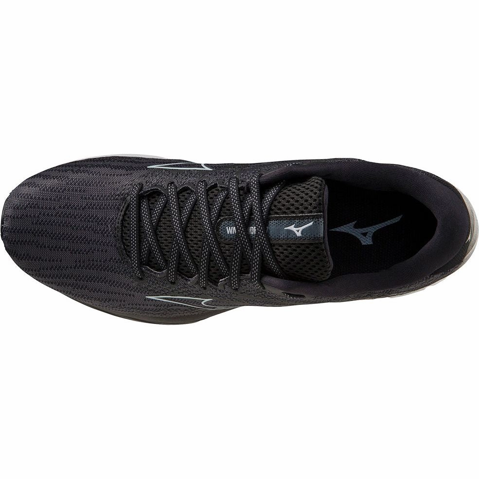 Mizuno Wave Rider 27 WIDE FIT (2E) Mens Running Shoes - Black Advanced Sport Runners