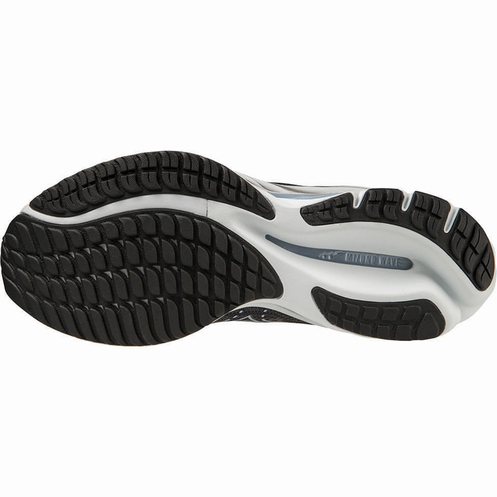 Mizuno Wave Rider 27 WIDE FIT (D) Womens Running Shoes - Black Advanced Sport Runners