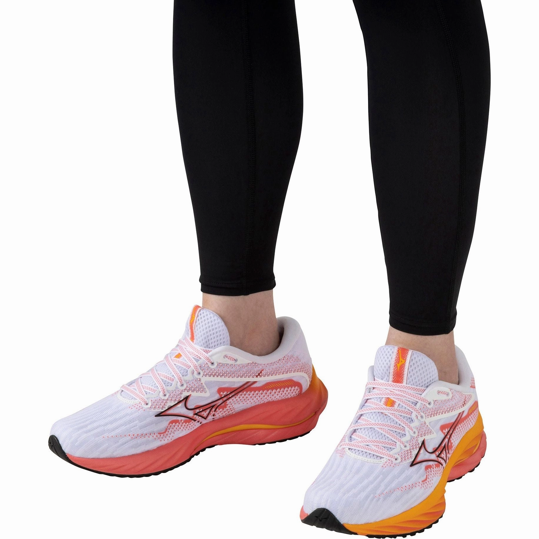 Mizuno Wave Rider 27 Womens Running Shoes - White Advanced Sport Runners