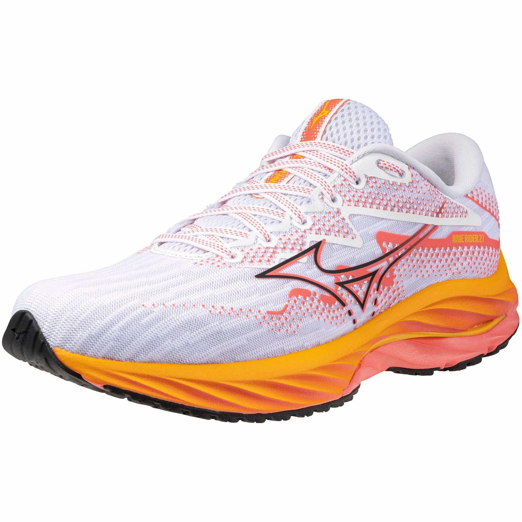 Mizuno Wave Rider 27 Womens Running Shoes - White Advanced Sport Runners