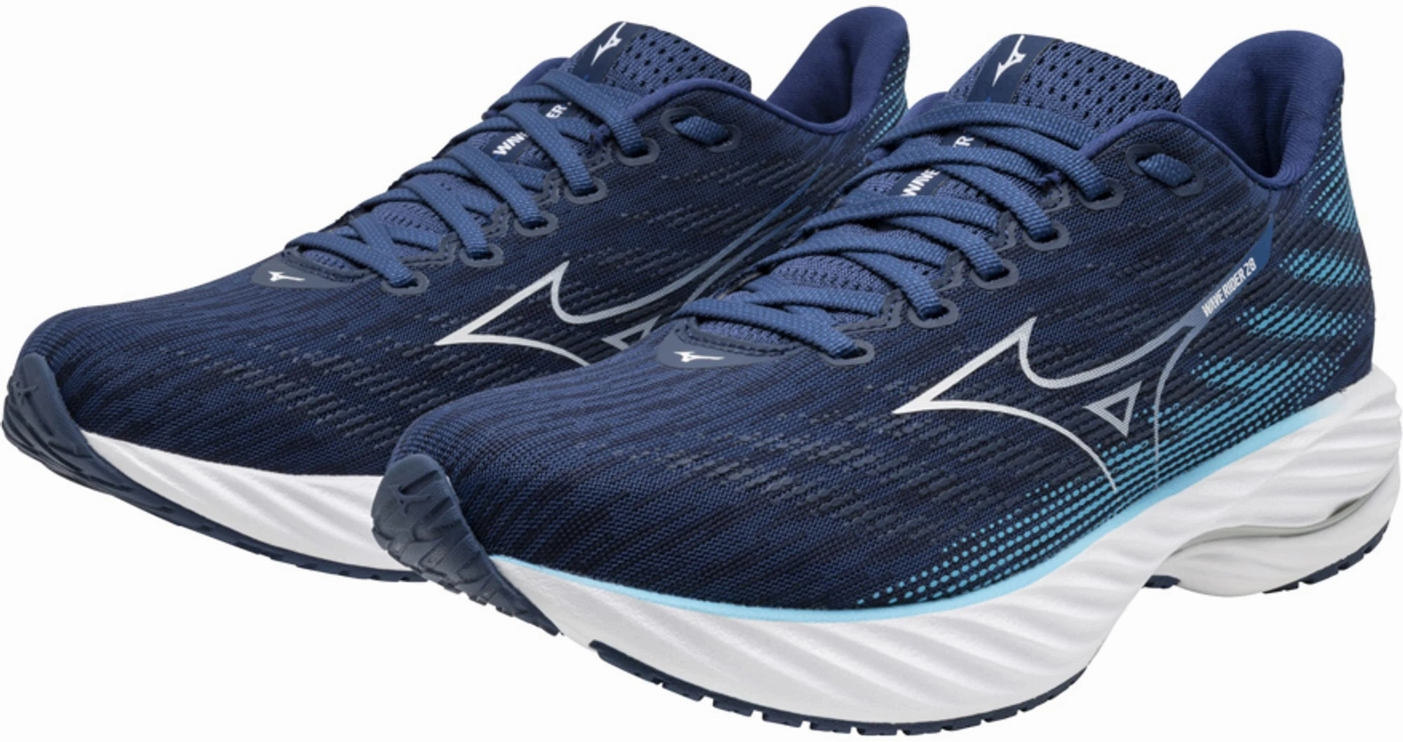 Mizuno Wave Rider 28 Mens Running Shoes - Blue Advanced Sport Runners