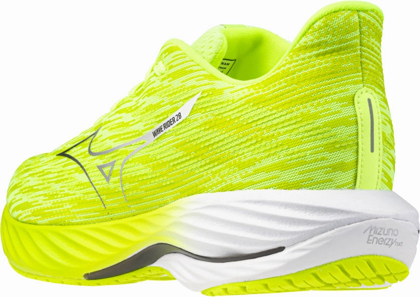 Mizuno Wave Rider 28 Mens Running Shoes - Green Performance Sneakers