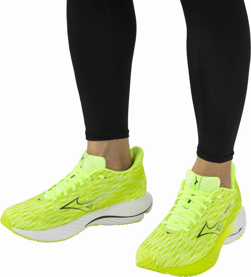 Mizuno Wave Rider 28 Mens Running Shoes - Green Performance Sneakers