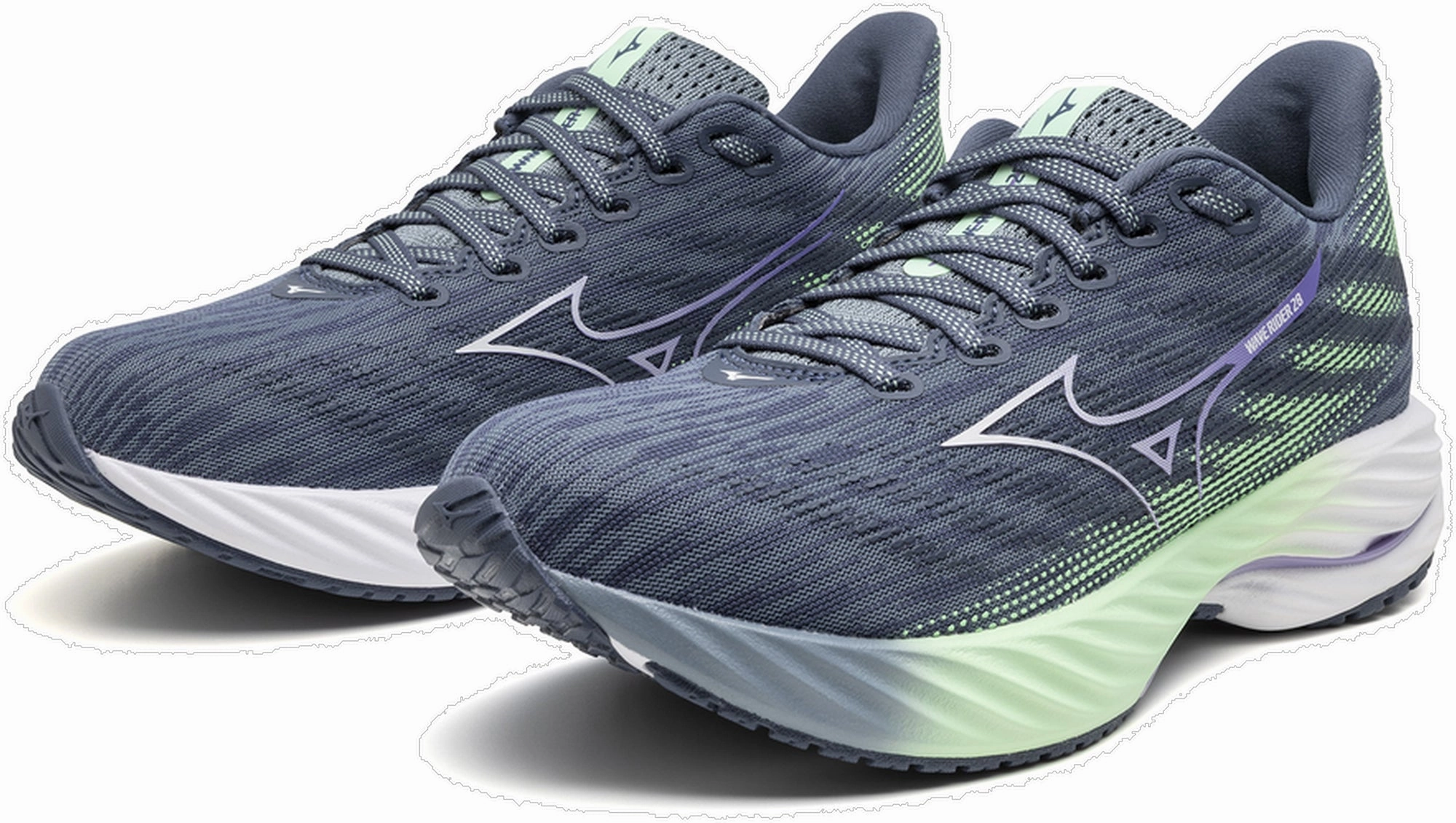 Mizuno Wave Rider 28 Womens Running Shoes - Blue Advanced Sport Runners