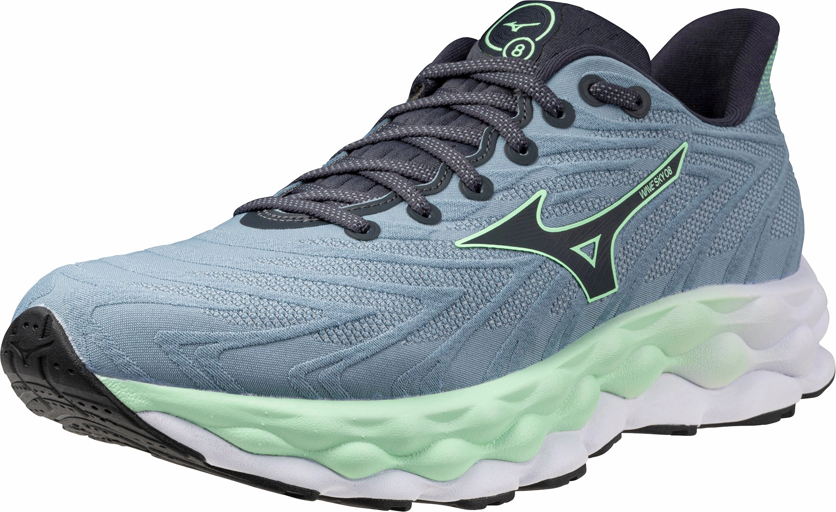 Mizuno Wave Sky 8 Mens Running Shoes - Blue Performance Sneakers