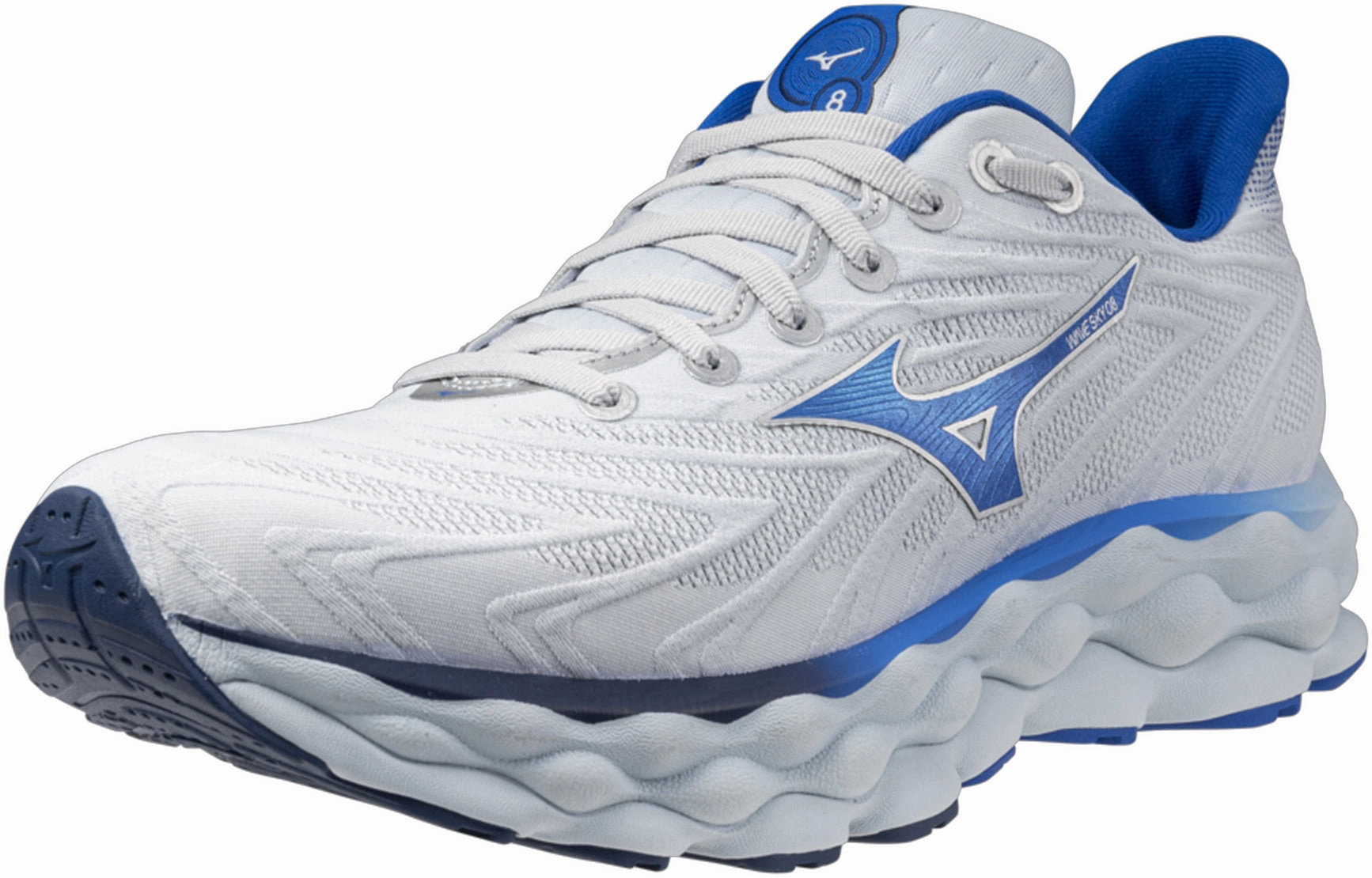 Mizuno Wave Sky 8 Mens Running Shoes - White Advanced Sport Runners