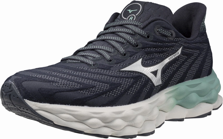 Mizuno Wave Sky 8 Womens Running Shoes - Grey Advanced Sport Runners