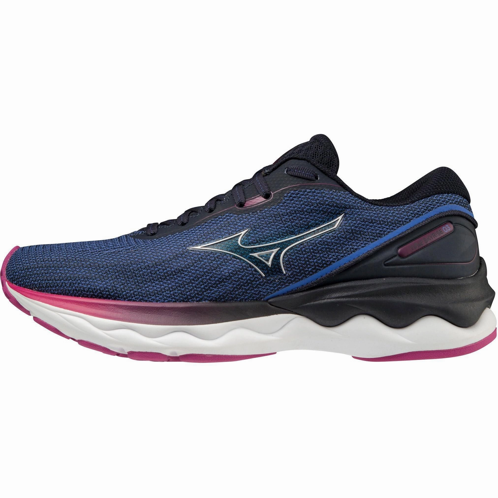 Mizuno Wave Skyrise 3 Womens Running Shoes - Navy Mizuno performance sneakers for training