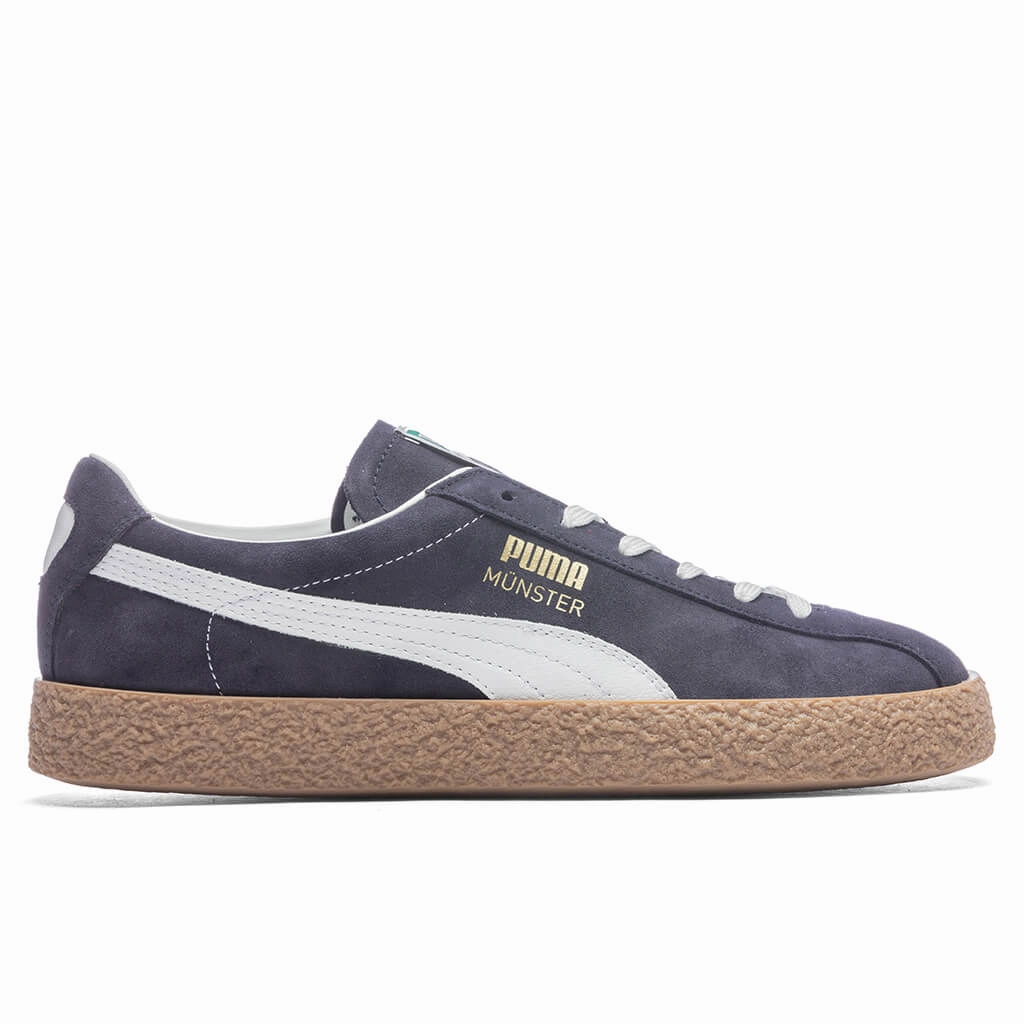 Muenster OG - Blue Puma shoes with suede and modern shape