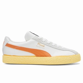 Muenster "The Neverworn" - White Puma shoes with suede and modern shape