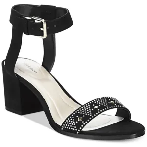 Mullane2 Womens Rhinestone Manmade Ankle Strap