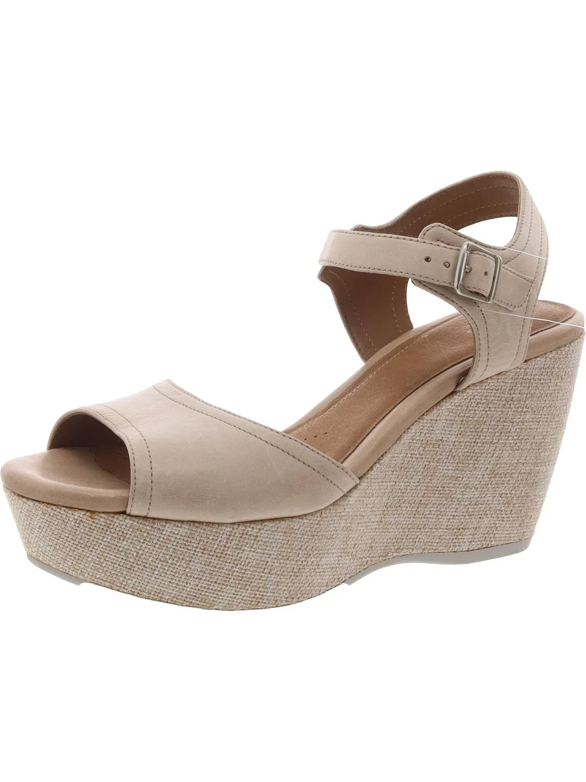 Nadene Lola Womens Leather Open Toe Wedge Sandals