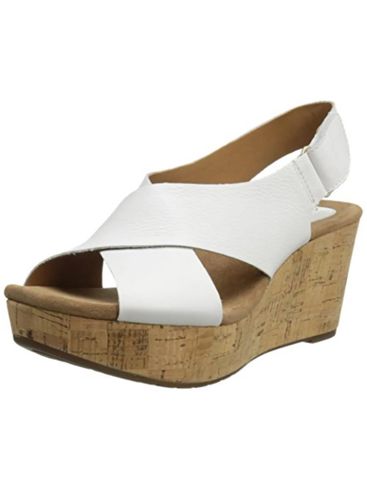 Nadene Lola Womens Leather Open Toe Wedge Sandals