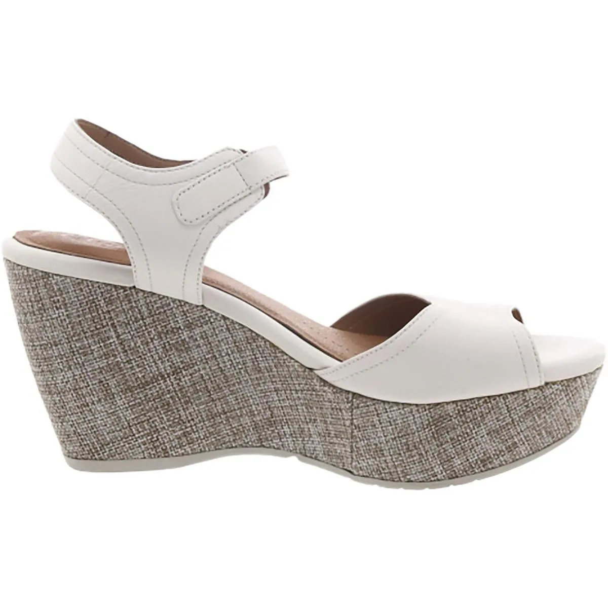 Nadene Lola Womens Leather Open Toe Wedge Sandals