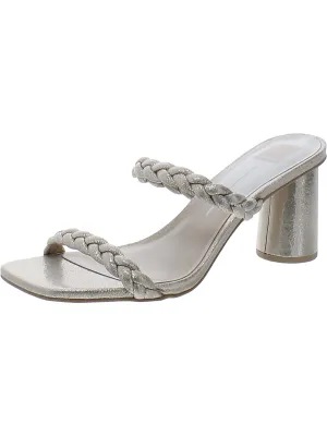 Nairi Woven Womens Braided Square Toe Heels