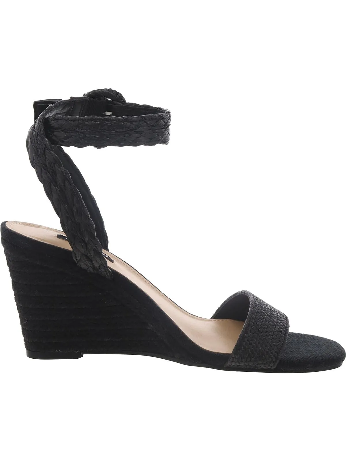 NERISA3 Womens Woven Square toe Wedge Sandals