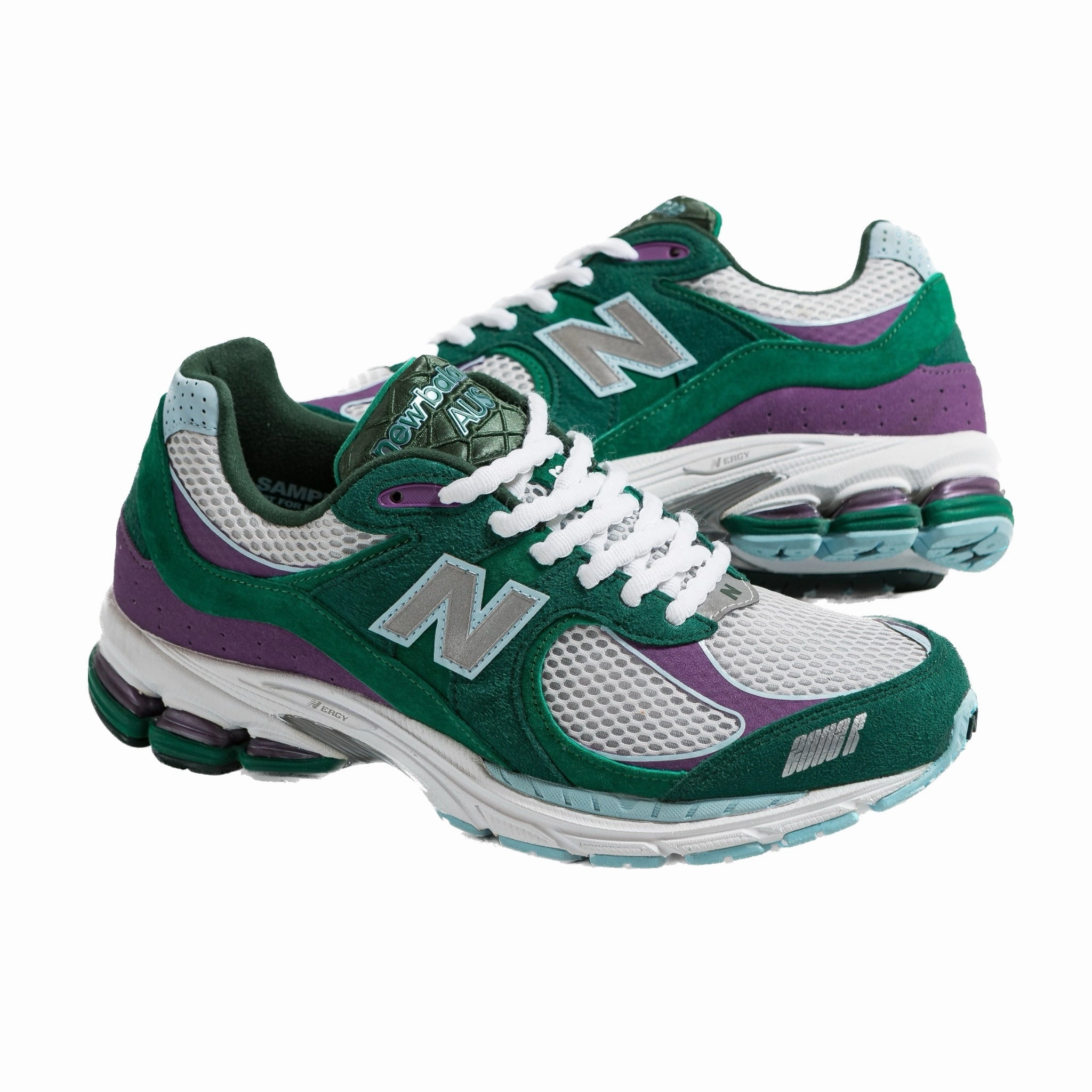 New Balance 2002R Up There Backyeard Legends Green Purple Grey Iconic Court Sneakers