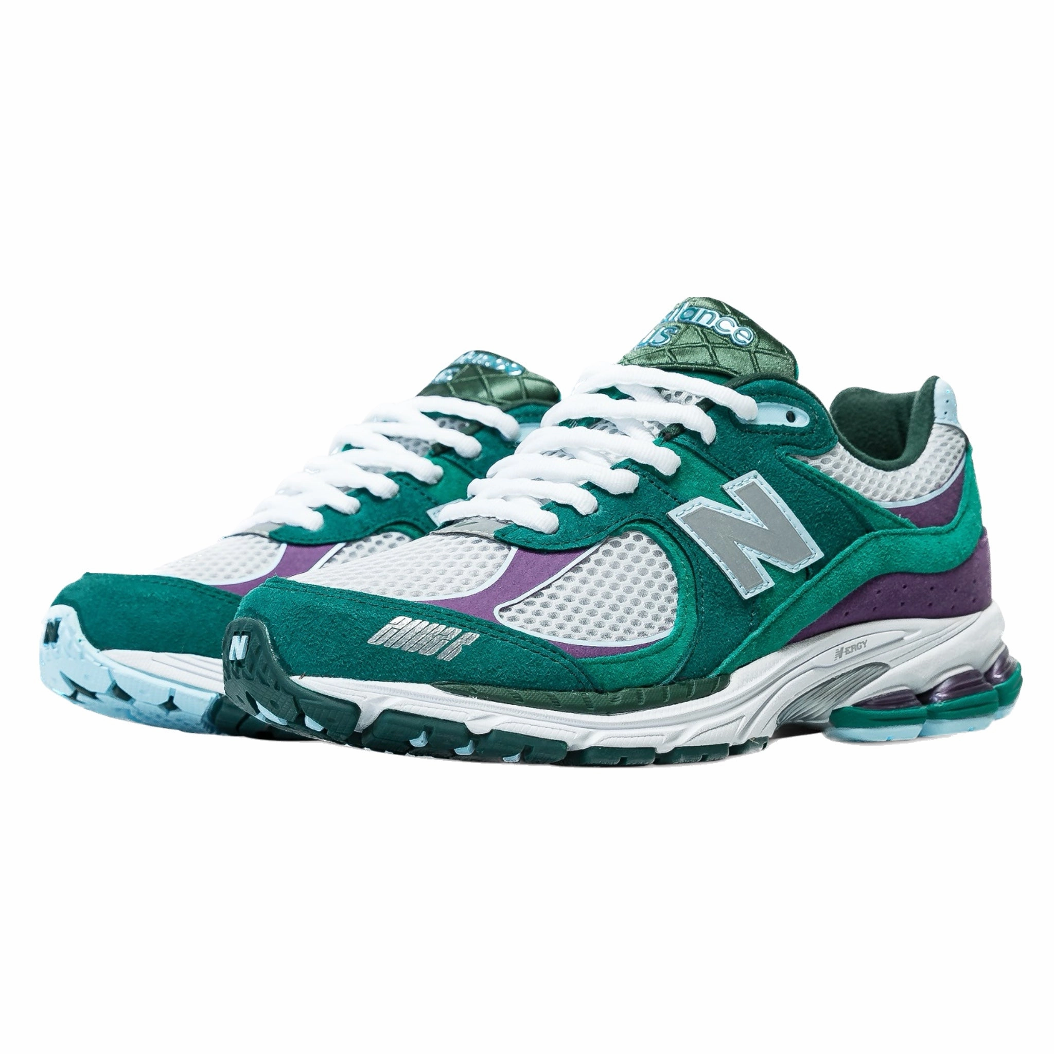 New Balance 2002R Up There Backyeard Legends Green Purple Grey Iconic Court Sneakers
