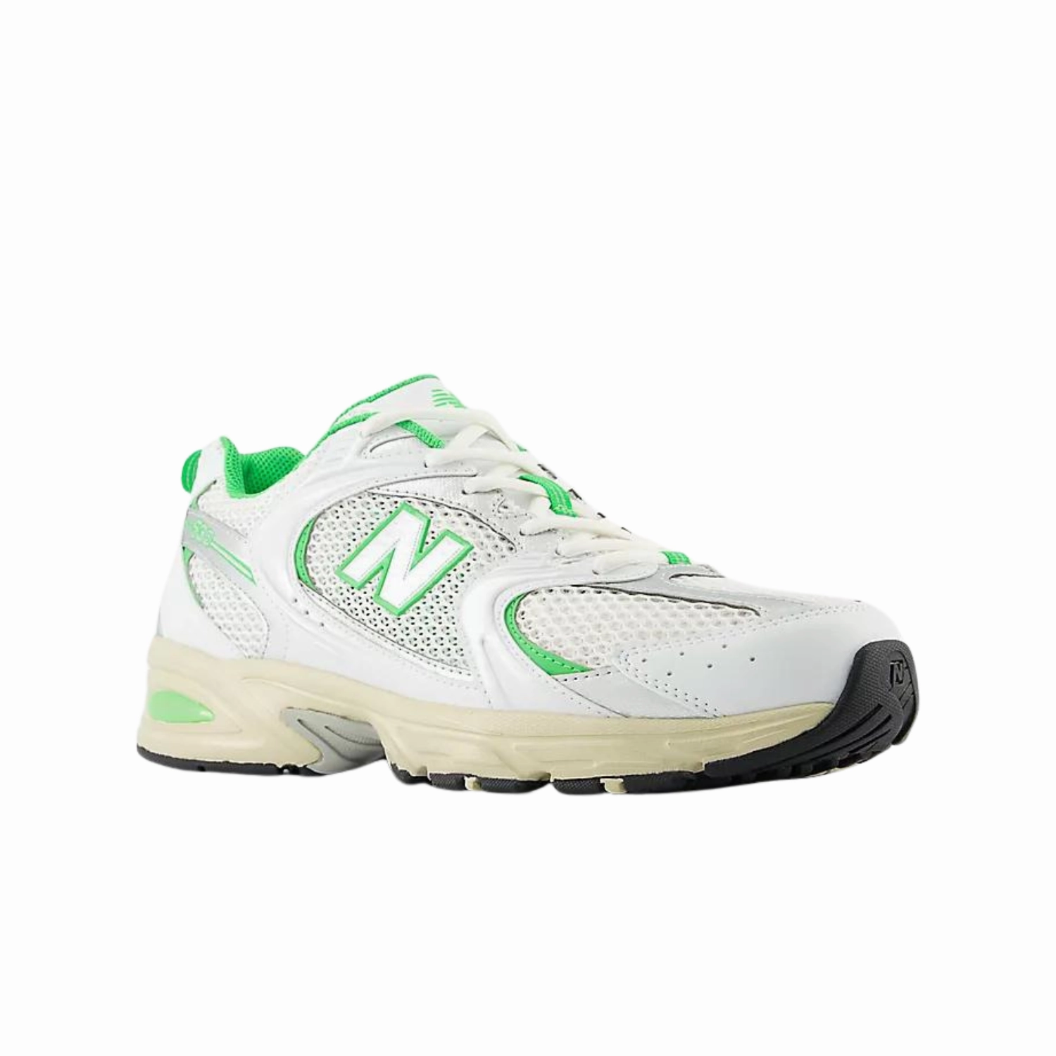 New Balance 530 White Palm Leaf Iconic Court Sneakers