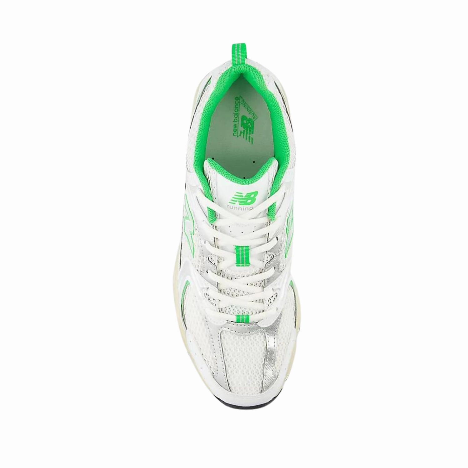 New Balance 530 White Palm Leaf Iconic Court Sneakers