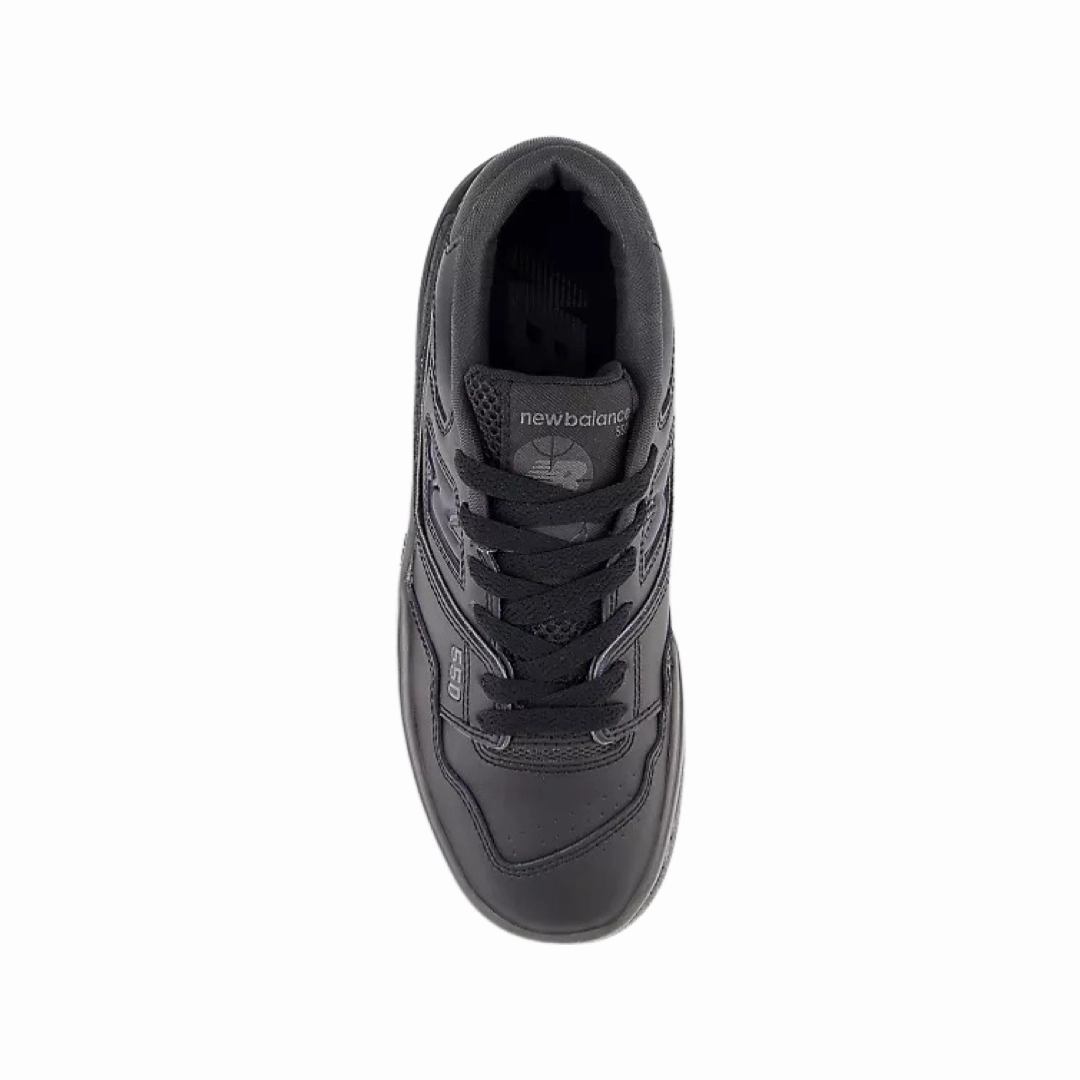 New Balance 550 Triple Black Iconic Court Sneakers