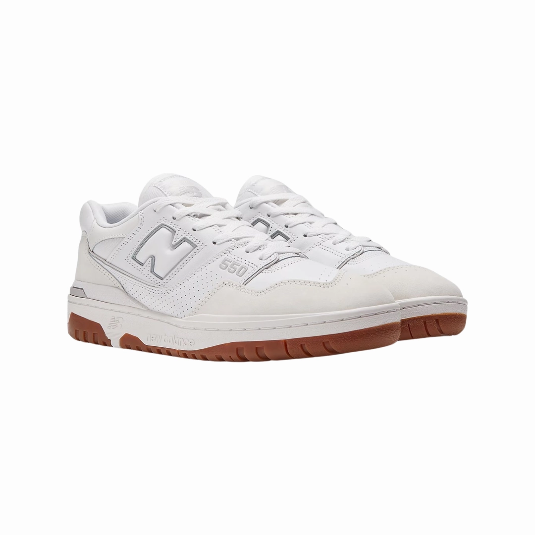 New Balance 550 White Gum Iconic Court Sneakers