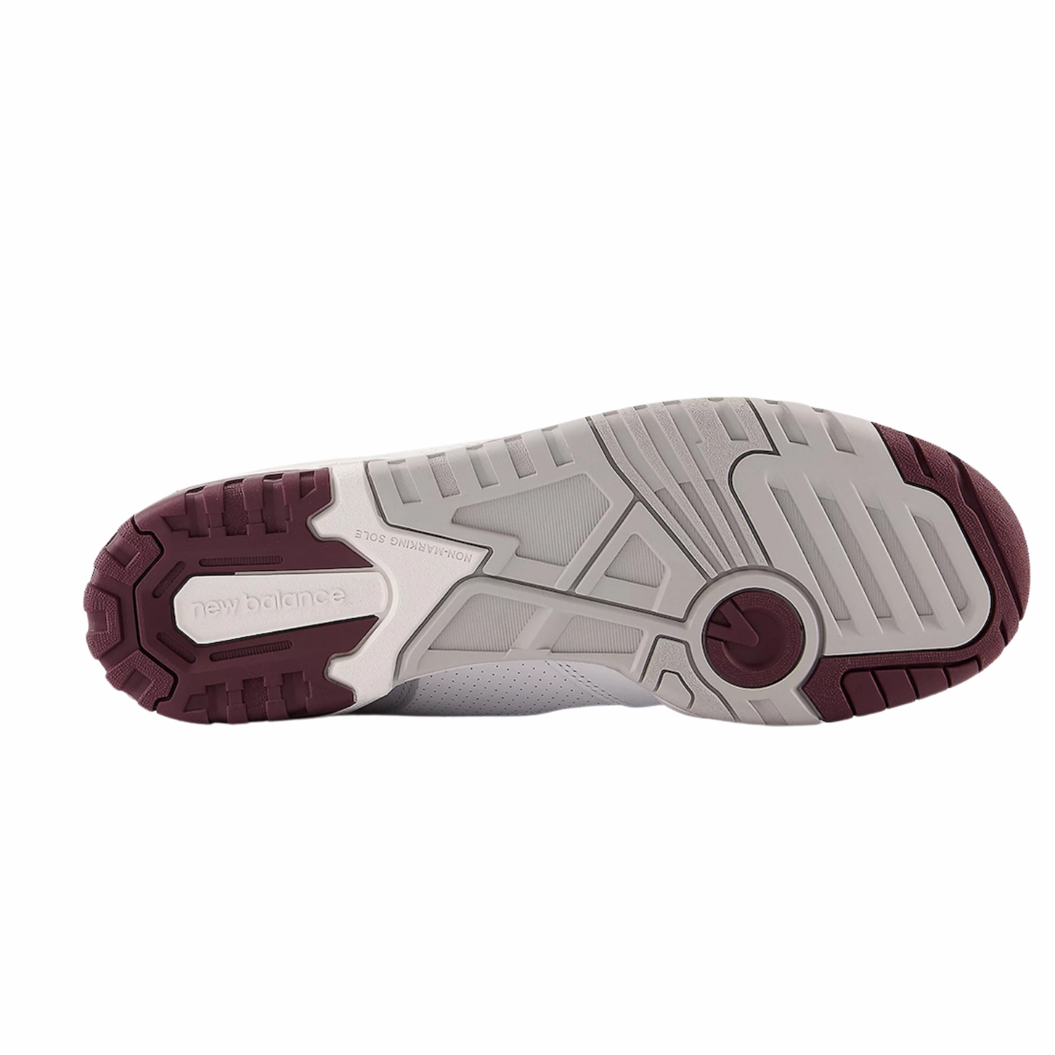 New Balance 550 White Natural Indigo Burgundy Iconic Court Sneakers