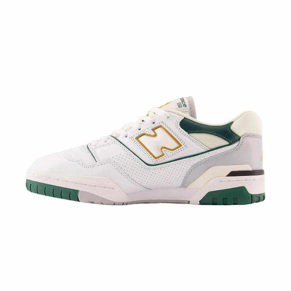 New Balance 550 White Nightwatch Green Iconic Court Sneakers