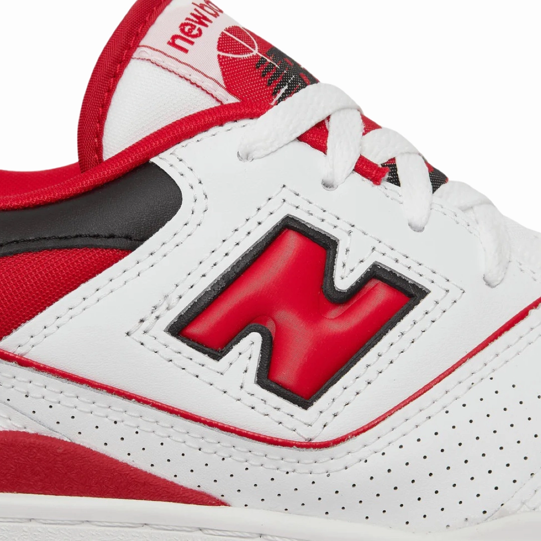 New Balance 550 White Red Iconic Court Sneakers