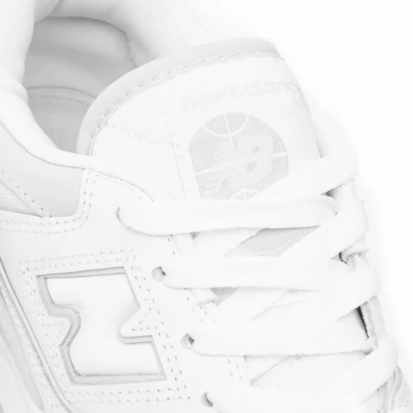 New Balance 550 White White Grey Iconic Court Sneakers