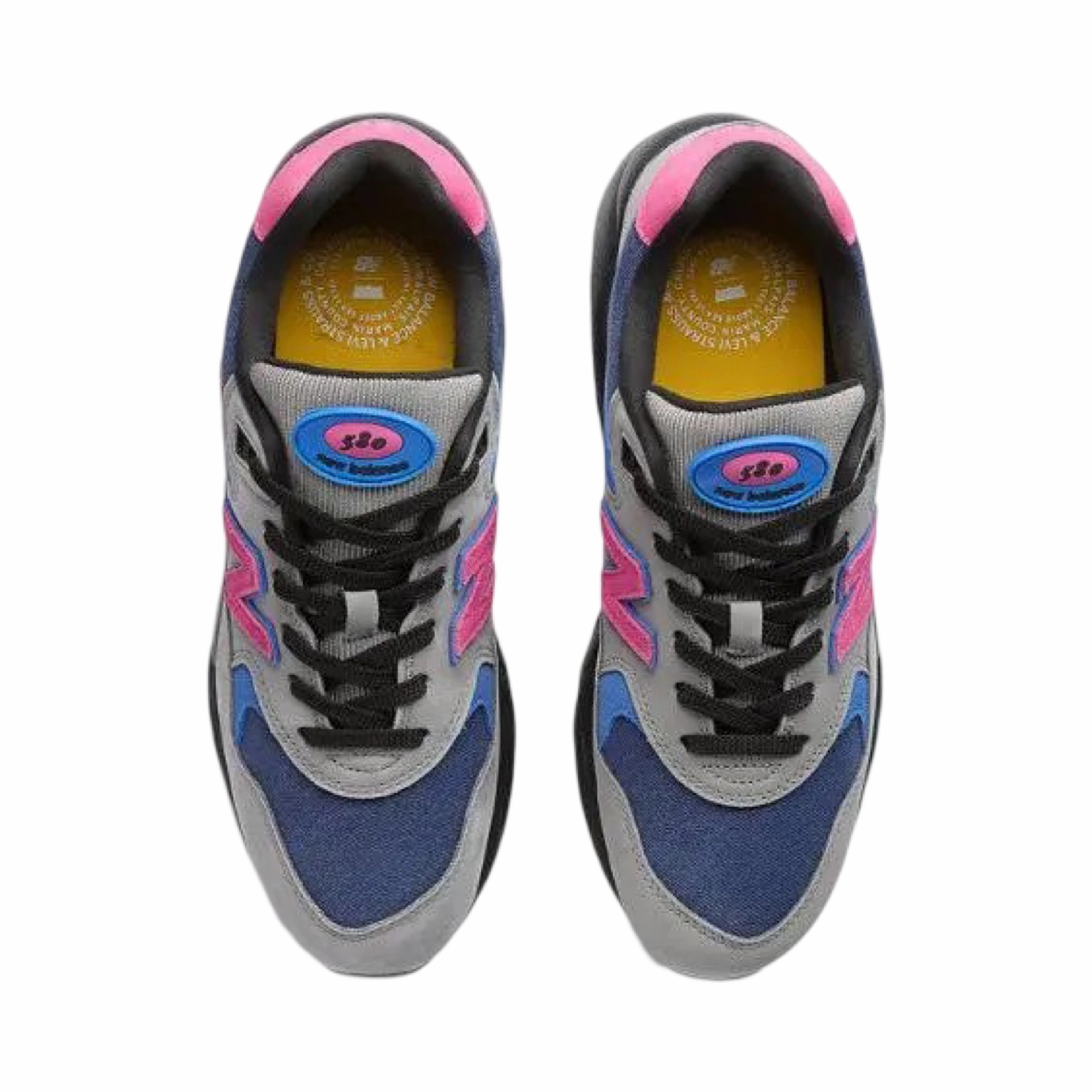 New Balance 580 x Levis Dark Grey Iconic Court Sneakers