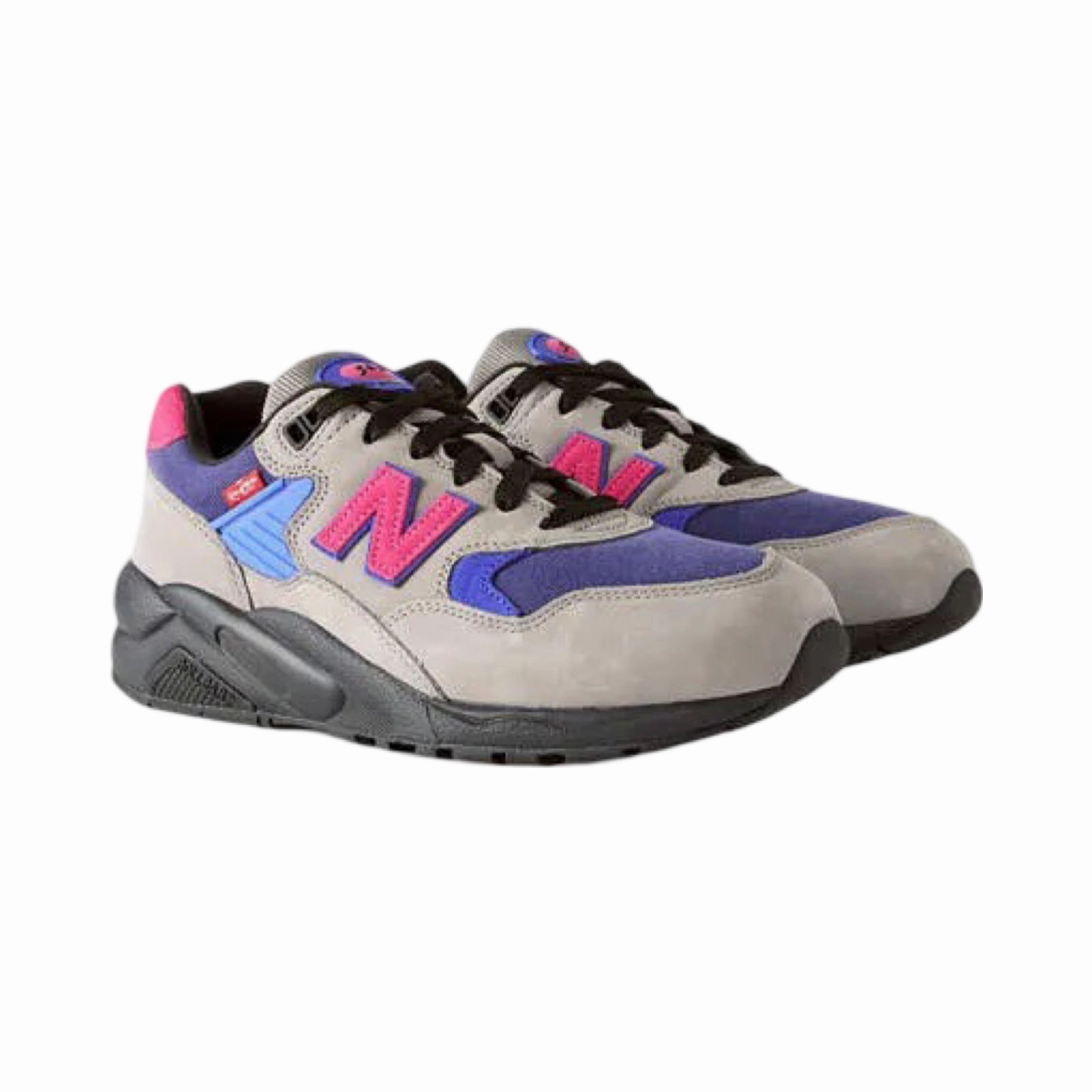 New Balance 580 x Levis Dark Grey Iconic Court Sneakers