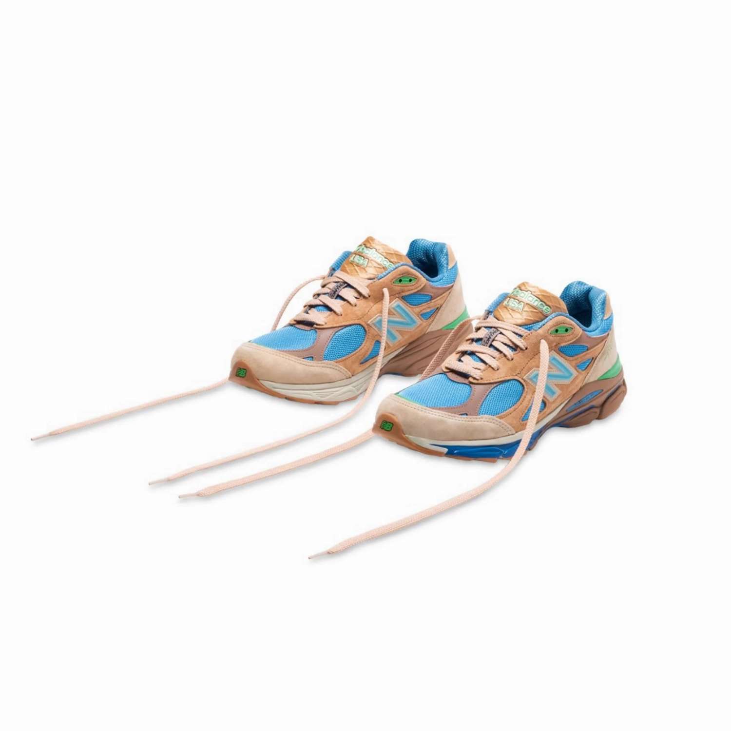 New Balance 990v3 MiUSA Joe Freshgoods Outside Clothes Desert Rose Blue Iconic Court Sneakers