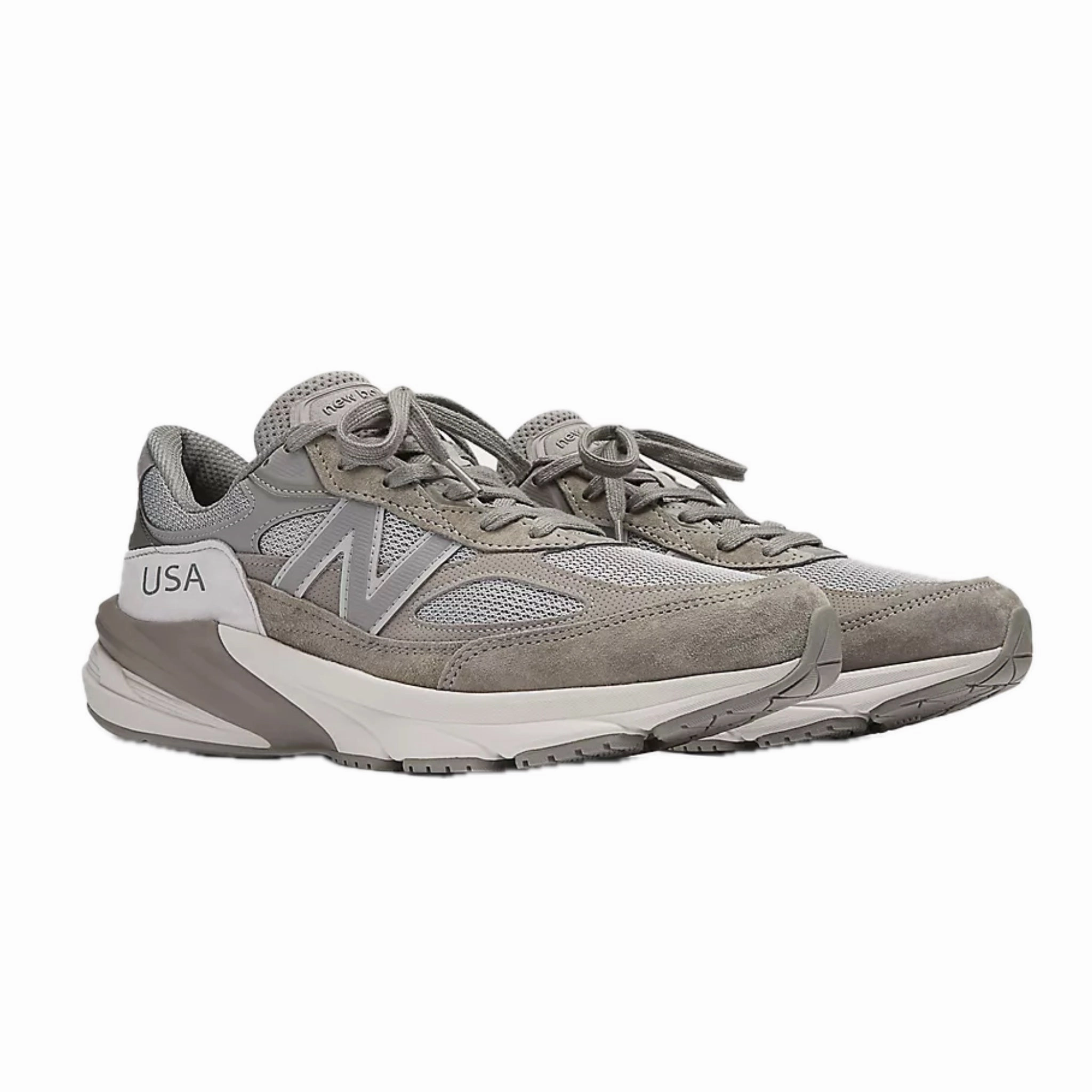 New Balance 990v6 MiUSA WTAPS Moon Mist Mirage Gray Iconic Court Sneakers
