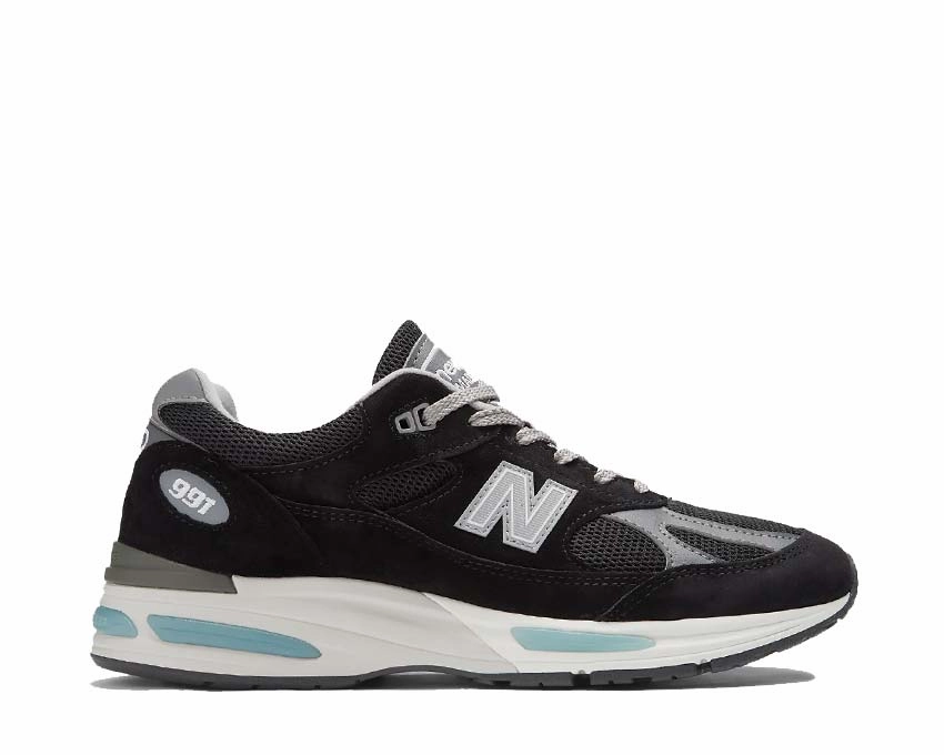 New Balance 991 Made in UK "Black Smoked Pearl" New Balance shoes with classic athletic silhouette
