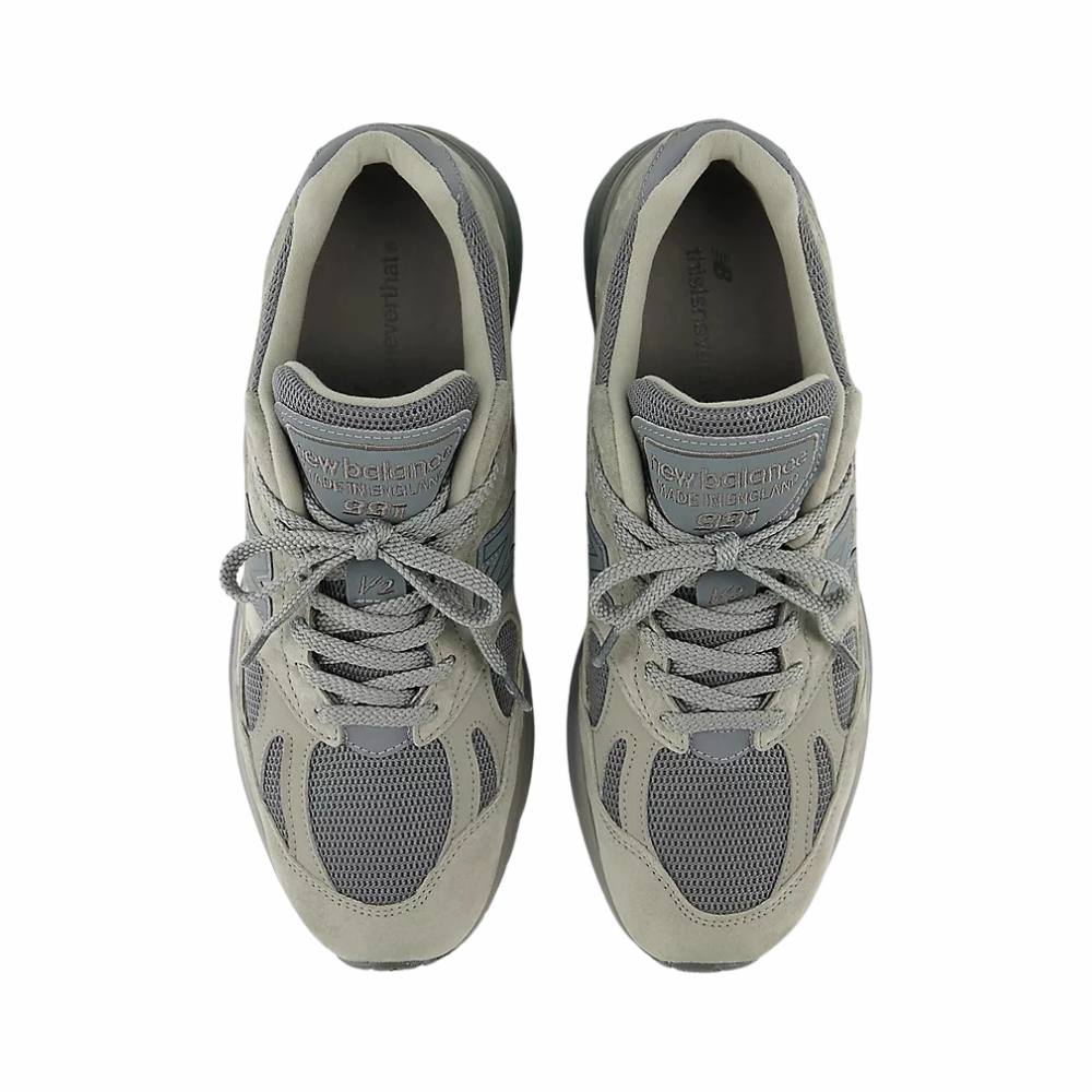 New Balance 991v2 MiUK thisisneverthat Grey Iconic Court Sneakers