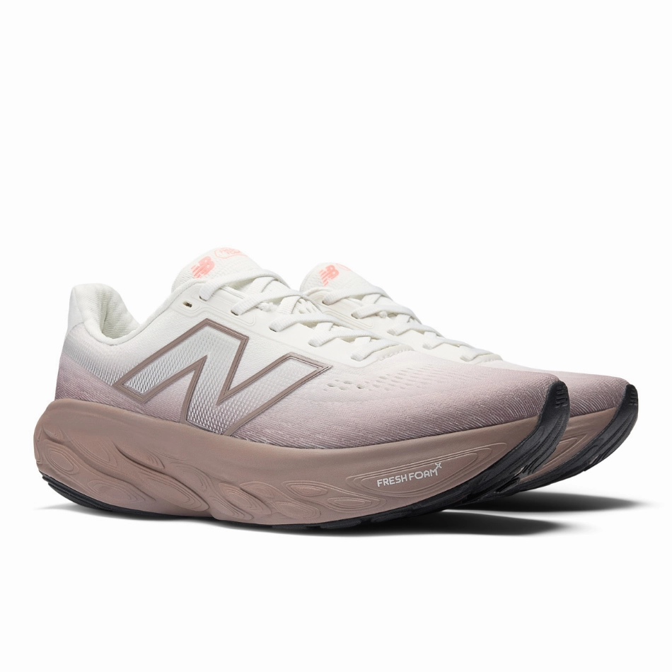 New Balance Women's 1080 v14 Running Shoes in Earth Shadow/Reflection/Urgent Red AW25 New Balance women's athletic footwear