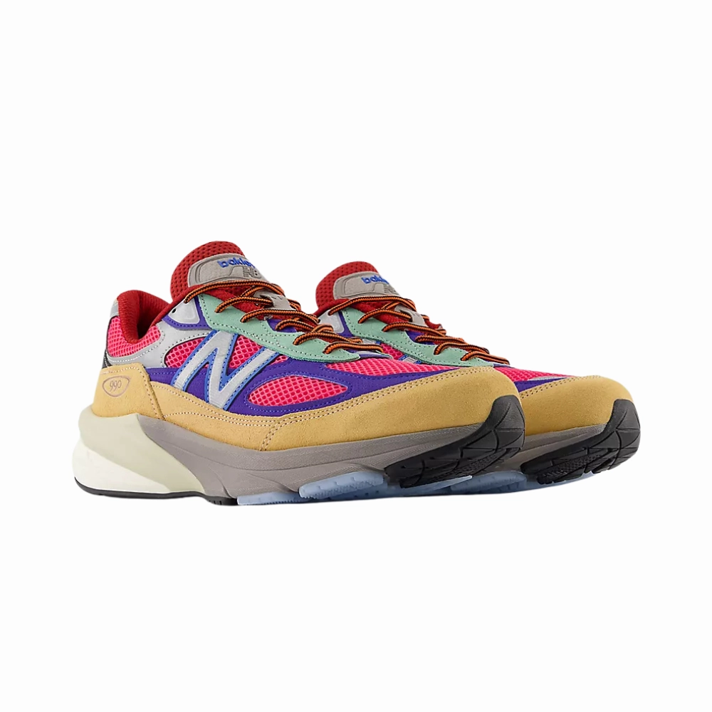 New Balance x Action Bronson 990 v6 Hi Pink royal blue Iconic Court Sneakers