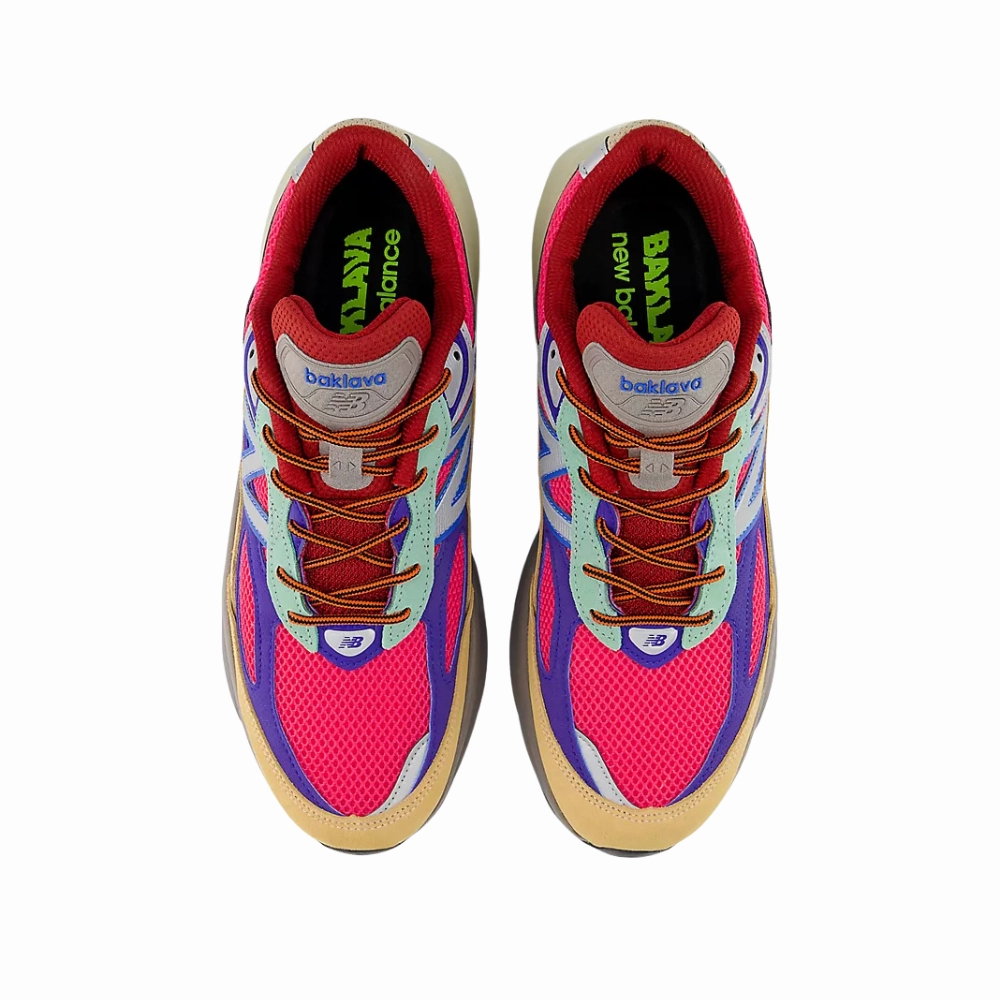 New Balance x Action Bronson 990 v6 Hi Pink royal blue Iconic Court Sneakers