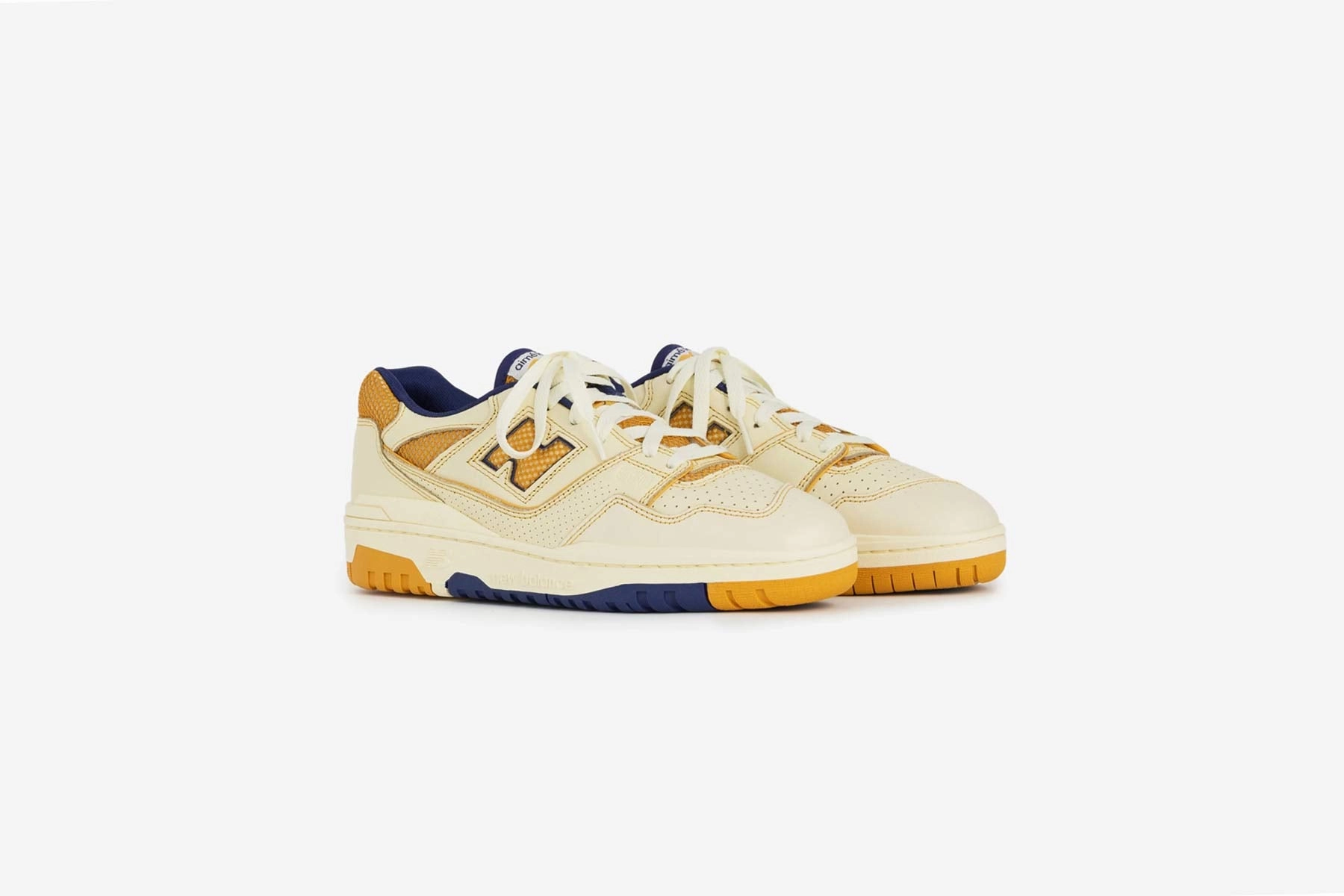 New Balance x Aime Leon Dore P550 Basketball Oxfords - White/Yellow New Balance Sport & Comfort Shoes