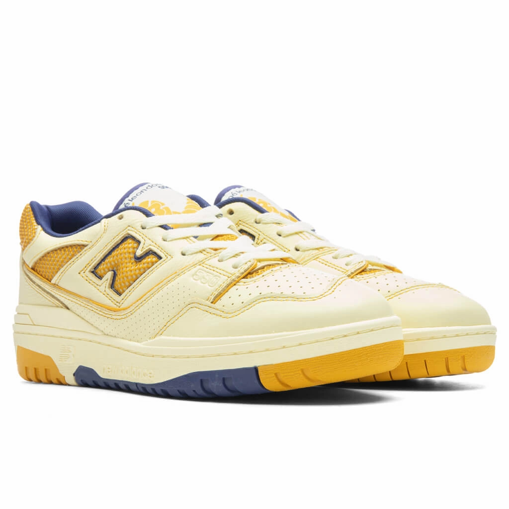 New Balance x Aime Leon Dore P550 Basketball Oxfords - White/Yellow New Balance Sport & Comfort Shoes